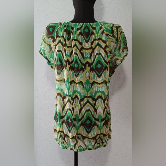 An INC International Concepts Sheer With Sequin Blouse - Picture 5 of 14